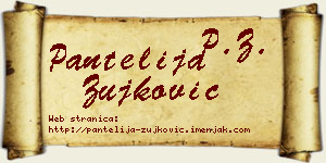 Pantelija Žujković vizit kartica